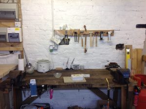 Hot work area at my fully equipped silver workshop in the Staffordshire countryside. www.lrsilverjewellery.co.uk