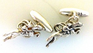 solid silver jumping horse and rider cufflinks, perfect mens gift by www.lrsilverjewellery.co.uk
