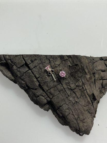 October tourmaline style pink birthstone earrings - Image 2