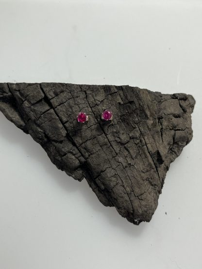 July ruby style red birthstone earrings - Image 4