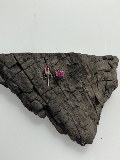 July ruby style red birthstone earrings - Image 3