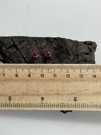 July ruby style red birthstone earrings - Image 2